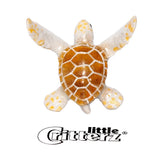 Little Critterz White Turtle "Nimbus" - Handmade - Miniature Porcelain Figurine Model