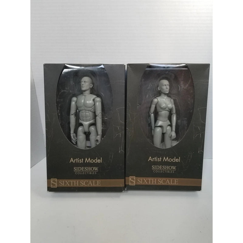 Artist Model 1/6 Scale Male Female Set Gray Sideshow Art Buck Poseable Jointed Model