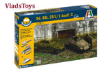 Italeri Plastic Model kit 1/72 Half-track Sd.Kfz. 251/1 Ausf. C 2 kits 7516 Model