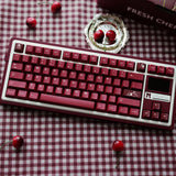 Claret-red Color Cherry Profile 1.7mm Thicken Dye-subs PBT Keycap Set Model