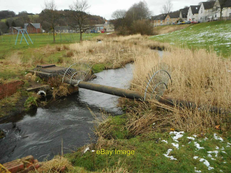 Photo 6x4 Pipe bridge Twechar Over the Board Burn. The houses in the dist c2022 Model