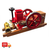 Hit & Miss Engine Model 1/4 Scale 4 Stroke Gasoline Single Cylinder Wooden Base Model