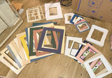 92 Picture Frame Mat Board Lot Assorted Sizes Colors Art Photo Mats Model
