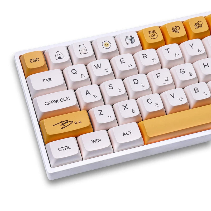 PBT Dye-Sub Keycaps 138 Keys XDA Profile Honey Milk Set Fit Japanese Model