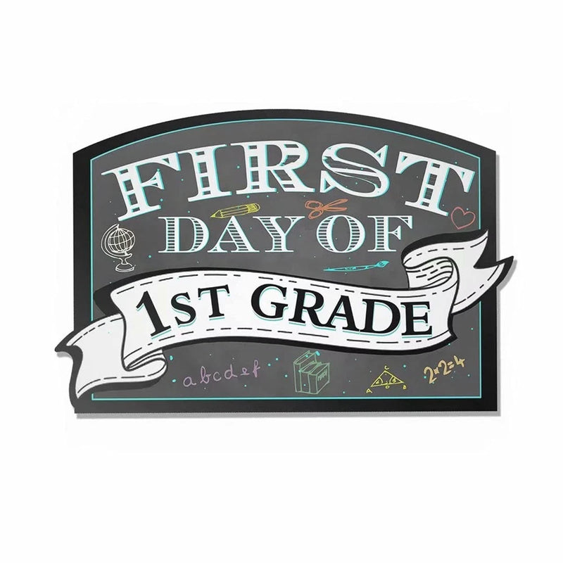 10x15 Inch First Day Of School Wooden Chalkboard Sign Plaque Photo Prop Model