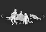 3D Printing 1/72/87 World War II German soldiers 5 Person Model Unpainted Model