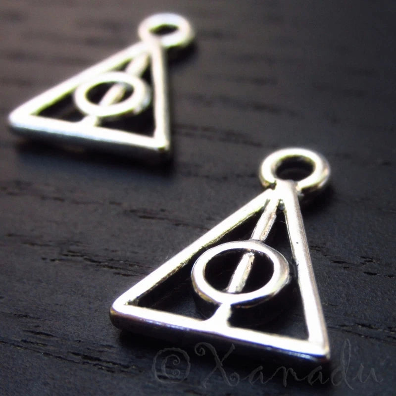 Deathly Hallows 16mm Antiqued Silver Harry Potter Charms C1642 - 10, 20 Or 50PCs Charms