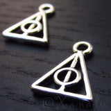 Deathly Hallows 16mm Antiqued Silver Harry Potter Charms C1642 - 10, 20 Or 50PCs Charms