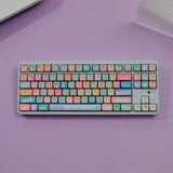 Cute Pink Colorful MOA Profile Dye-sub PBT Keycap Set Model