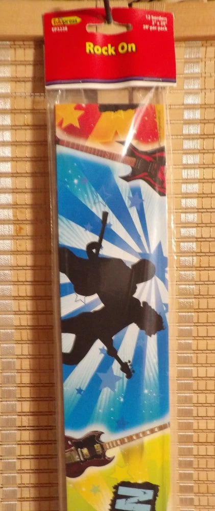 EDUPRESS EP-3228 ROCK ON PHOTO BORDER Classroom Bulletin Board Trim Model