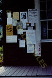 Vintage Slide Photo Bulletin Board with Array of Community Notices and Flyers Model