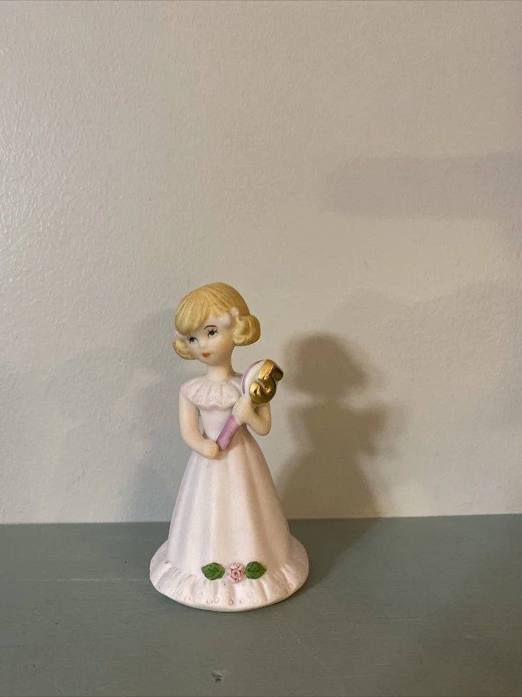 ENESCO Growing Up Birthday Girls Age 5 Hallmark Porcelain Girl Figurine 3.75¡± Model