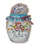 DIY Cross Stitch Kit Jar- January on Wood Cross Stitch Craft Set for Decor Model