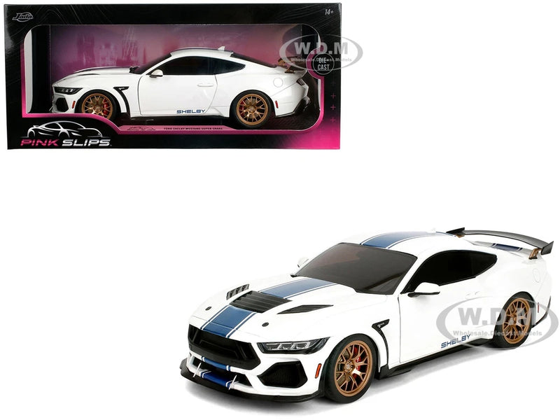 FORD MUSTANG SHELBY SUPER SNAKE WHITE 1/18 DIECAST MODEL CAR BY JADA 36470 Model