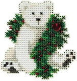MILL HILL Winter ORNAMENTS Beaded Cross Stitch Kit HOLIDAY POLAR BEAR Christmas Model
