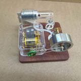 Vintage Hot Air Stirling Engine Music Box Model Antique Toy Collection Gift9a Model
