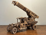 Fire truck - Mechanical 3D Models Wooden Puzzle by UGEARS Constructed Model