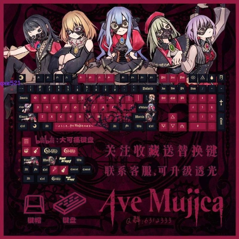 Anime Avemujica Bang Dream! Sakiko Togawa Keypads Keycap Cosplay Cartoon Decora Model