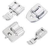 Zipper Presser Foot Kit 4pcs Wide Narrow Invisible Concealed Low Shank Snap on Model