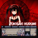 Tokisaki Kurumi Keycap Light Transparent Kawaii Girl PBT Cherry Profile For MX Model