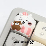 Chiikawa Usagi Resin Keycap Mechanical Keyboard Decor ESC Cute Cartoon Keycap Model