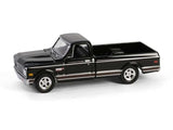 1972 Chevy Cheyenne C10 Short Bed ?C Black 1:64 Scale Model - Greenlight 30546 Model
