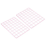 16"x12" Wire Grid Panel, 2 Pack Wall Grid Decorative Board Photo Display Pink Model