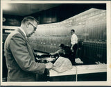 1962 Press Photo Commodities & Stock Exchange Quotation Board Charlotte NC Model