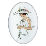 RTO counted Cross Stitch Kit "Lady in White" R291, 11x15 cm, DIY Model