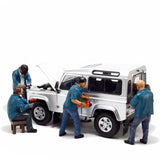 Diorama 1:18 Figure Model Garage Repair Workshop Worker Scene Display Doll Model Model