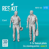 F-14 Tomcat pilots in a standing position scene 2 2 pcs 1/72 Reskit RSF72-0142 Model