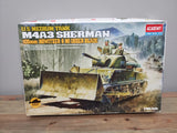 Academy 1/35 Scale U.S. Medium Tank M4A3 Sherman Model Kit #13207 Open Box! Model