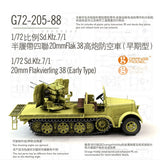 Orange Hobby 1/72 G72-205 German Sd.Kfz.7 Half Track 20mm Flak 38 Model Kit Model