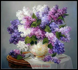 Counted Cross Stitch Kits Needlework Crafts Embroidery DIY- Lilacs in a Vase III Model