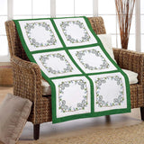 Herrschners? Woodland Squirrel Quilt Blocks Stamped Cross-Stitch Model
