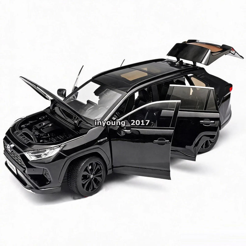 1/18 RAV4 2023 Model Car Alloy Diecast Toy Vehicle Kids Toys Boys Gifts Black Model