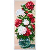 CdA Cross Stitch stamped Aida "Peonies" PA1058, 16 x 38cm, DIY Model