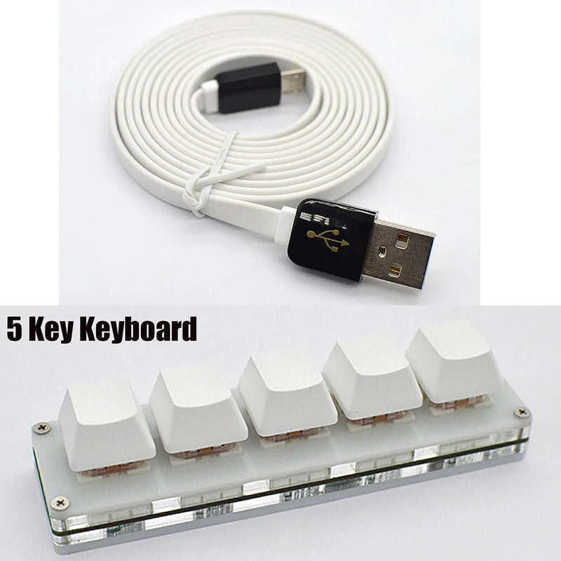 5 Key Gaming Keyboard Programming Macro keypad Mechanical Keyboard with Cable Model