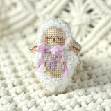 DIY Cross Stitch Embroidery Kit Lavender lamb Pin Cusion Craft Art Unique Gift Model
