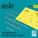 Vortex Generators BAe Hawk T.2 Kinetic/Revell 3D Print 1:32 RSU32-0084 Model