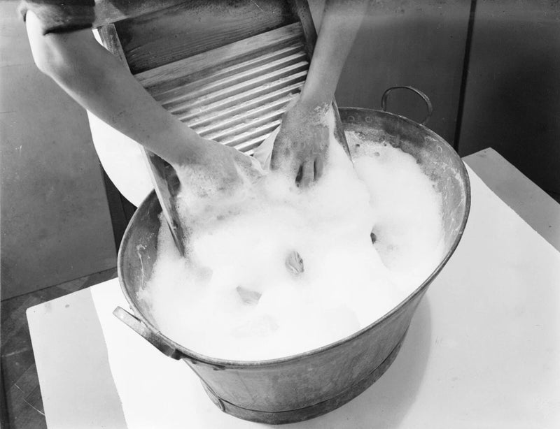 Black and White Woman's Hands Using a Scrub Board Wash  8x10 Reprint Photo  A-14 Model