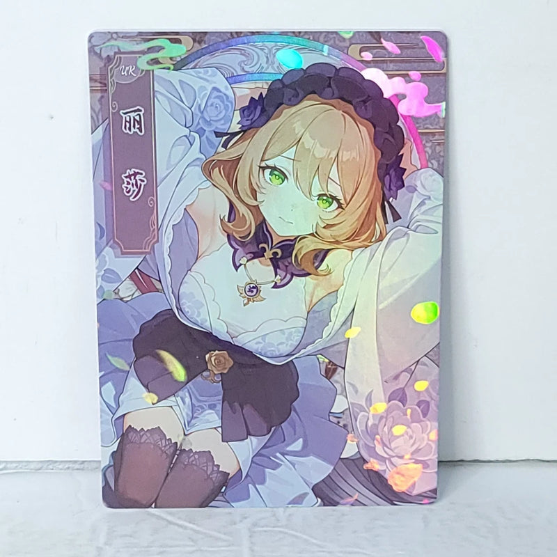 Lisa Genshin Premium Waifu Card Anime Girl Art Oversized Board A6 Model