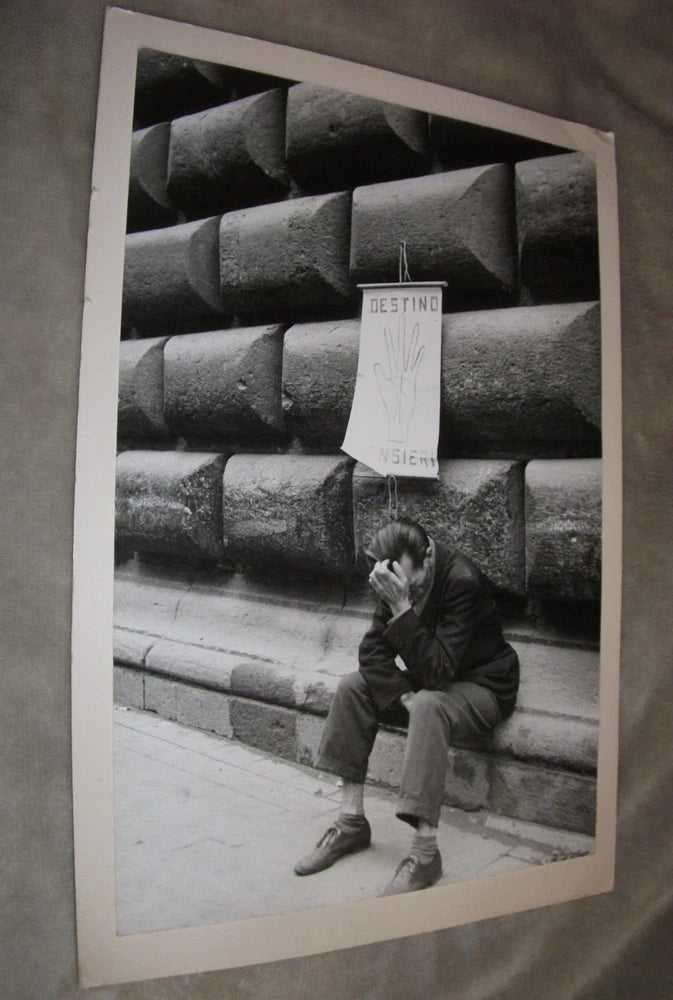 LARGE VINTAGE PHOTOGRAPH ON BOARD "DESPAIR". circa 1960. 14 x 10 inches approx Model