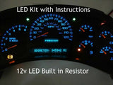 Gauge Cluster Blue LED Conversion Kit DIY 03 04 05 06 GM Truck and SUV Clusters Model