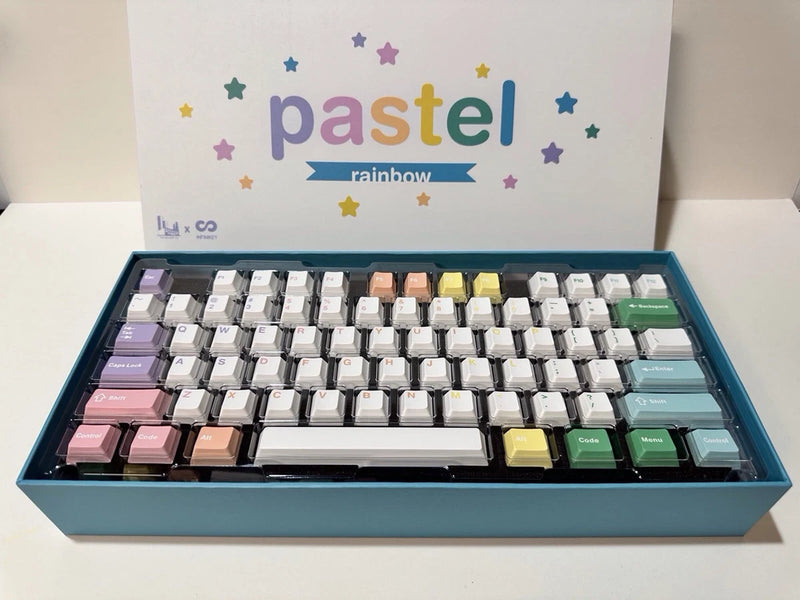 Infinikey Pastel Rainbow Core Keycaps Mintlodica Opened But Never Used PBT Model