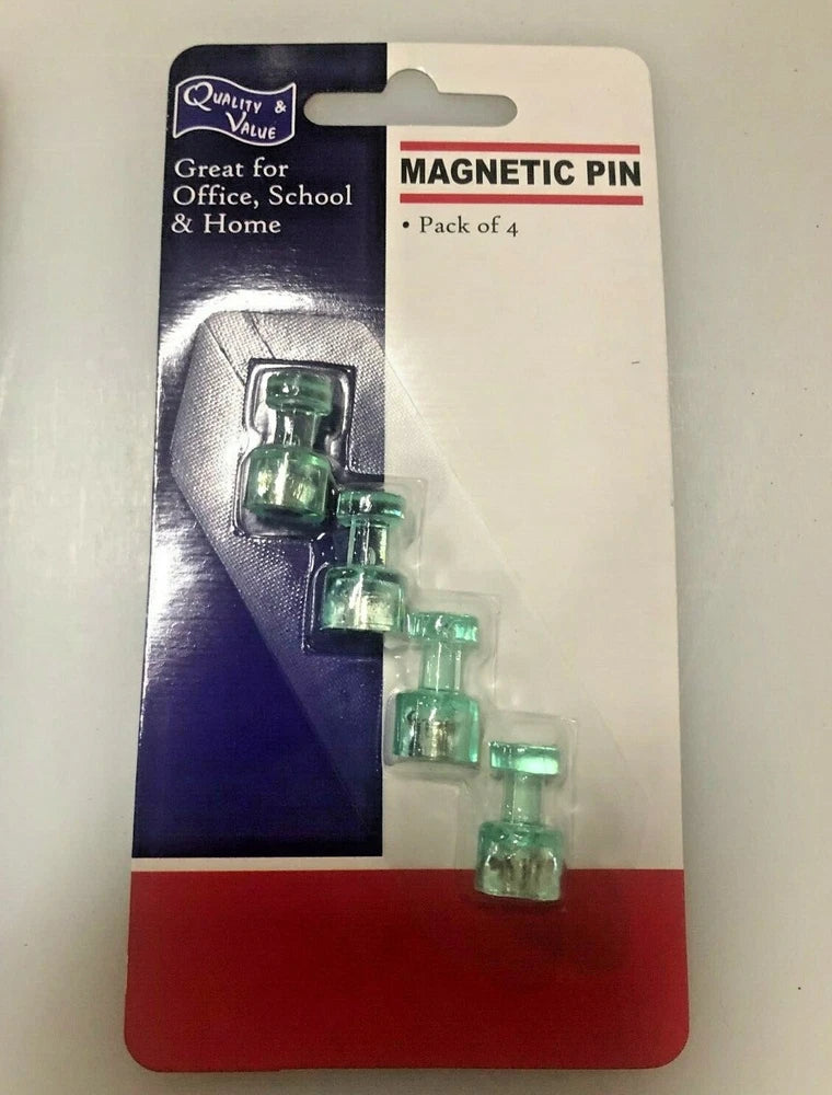MAGNETIC PINS FRIDGE MAGNETS X 12 CRYSTAL GREEN PHOTO BOARD | HYT Model