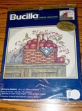 Bucilla Craft Kit - "Apples & Berries" Cross Stitch - #42455 - SEALED New Model
