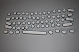 Set 61 Keycaps for Gaming Keyboard Ducky One 2 Mini Razer - White Round Punk Model