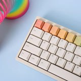 Minimalist Rainbow Cherry Profile PBT Dye Subs Keycap Set Model