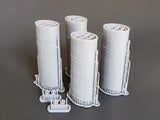 1/200 Titanic Funnels, with exterior pipes and triple whistles Model